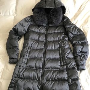 Prada Fur Collar Puffer Coat 46 + Reciept